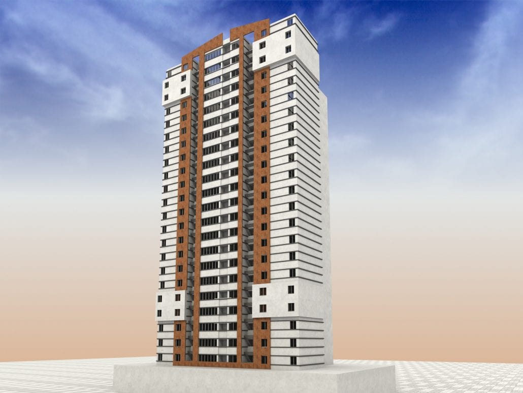 طراحی فاز دو معماری برج مسکونی