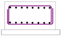 میلگردگذاری فونداسیون؛ نحوه محاسبه میلگرد فونداسیون در نرم افزار 74 نحوه اجرای خاموت u شکل