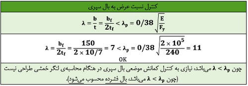 مدلسازی و طراحی تیر لانه زنبوری در نرم افزار ایتبس (آپدیت 1404) 67 کنترل نسبت عرض به بال سپری