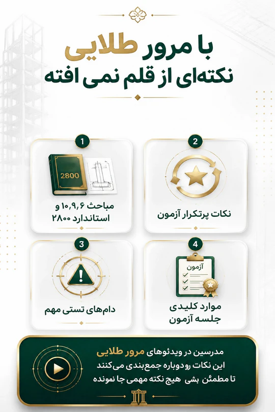 آخرین فرصت قبولی آزمون محاسبات با ویرایش چهارم استاندارد 2800 4 info morur