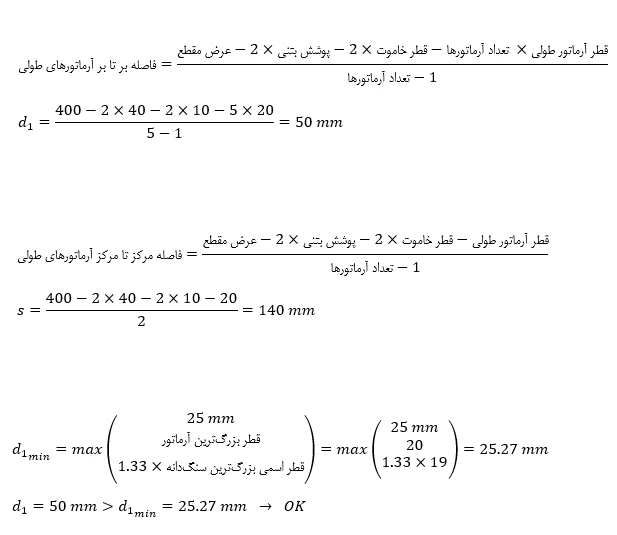 حداقل و حداکثر آرماتور المان های بتنی همراه با ضوابط فاصله آرماتورها(آپدیت 1405) 28 f15