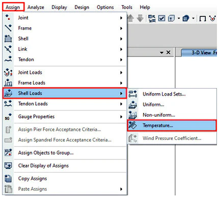 مسیر اختصاص بار حرارتی Shell Loads