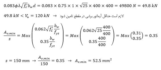 حداقل و حداکثر آرماتور المان های بتنی همراه با ضوابط فاصله آرماتورها(آپدیت 1405) 45 f25