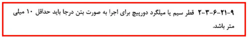 حداقل و حداکثر آرماتور المان های بتنی همراه با ضوابط فاصله آرماتورها(آپدیت 1405) 96 اندازه قطر میلگرد دورپیچ