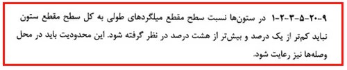 حداقل و حداکثر آرماتور المان های بتنی همراه با ضوابط فاصله آرماتورها(آپدیت 1405) 100 regulation57
