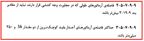 حداقل و حداکثر آرماتور المان های بتنی همراه با ضوابط فاصله آرماتورها(آپدیت 1405) 142 regulation79