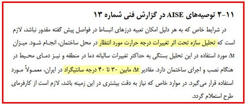 نکات آیین‌نامه‌ای آنالیز حرارتی سوله