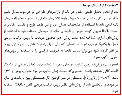 ضوابط ترکیب اثر مودها
